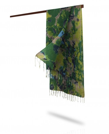 Палантин Женский S23-FLEUR.DU.CIEL/EMERAUDE